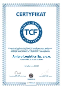 TCC oraz TFC - Trans.eu Certified Forwarder