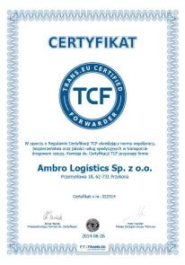 TCF – Trans.eu Certified Forwarder